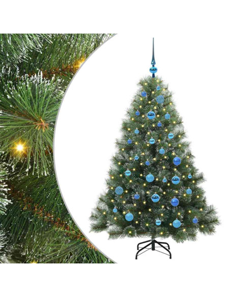Albero di Natale artificiale con 150 LED Verde 150 cm PE e PVC
