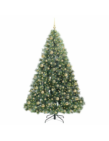 Albero di Natale artificiale con 300 LED Verde 180 cm PE e PVC
