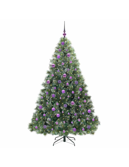 Albero di Natale artificiale con 300 LED Verde 180 cm PE e PVC