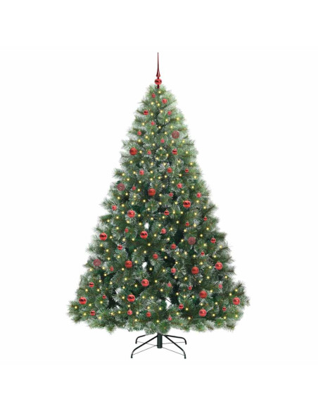 Albero di Natale artificiale con 300 LED Verde 210 cm PE e PVC