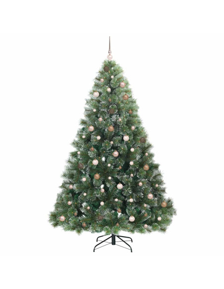 Albero di Natale artificiale con 300 LED Verde 240 cm PE e PVC
