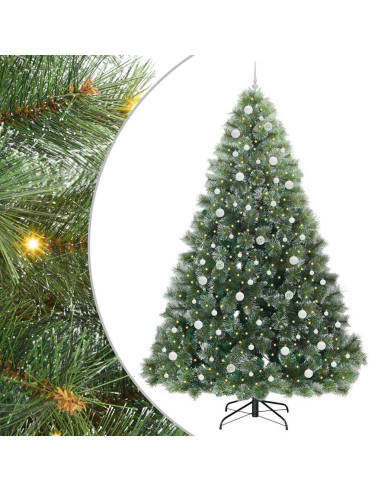 Albero di Natale artificiale con 300 LED Verde 240 cm PE e PVC