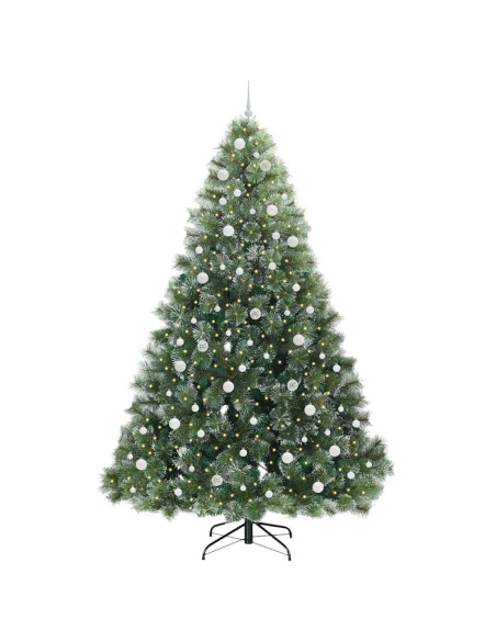Albero di Natale artificiale con 300 LED Verde 240 cm PE e PVC