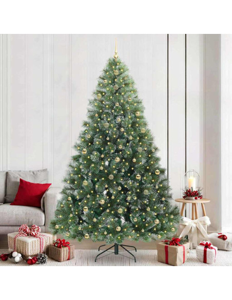 Albero di Natale artificiale con 300 LED Verde 240 cm PE e PVC