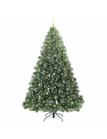 Albero di Natale artificiale con 300 LED Verde 240 cm PE e PVC
