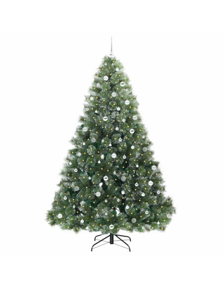 Albero di Natale artificiale con 300 LED Verde 240 cm PE e PVC