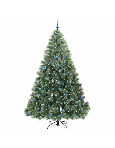 Albero di Natale artificiale con 300 LED Verde 240 cm PE e PVC