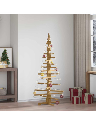 Albero di Natale in legno Marrone 150 cm Legno di pino massello