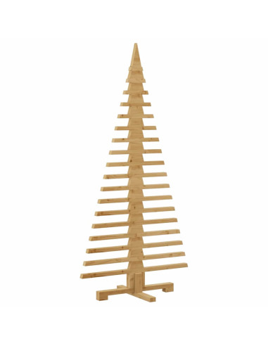 Albero di Natale in legno Marrone 150 cm Legno di pino massello