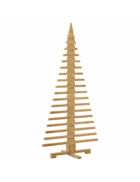 Albero di Natale in legno Marrone 150 cm Legno di pino massello
