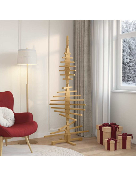 Albero di Natale in legno Marrone 180 cm Legno di pino massello