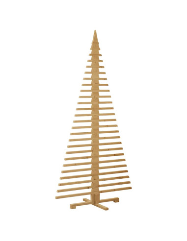 Albero di Natale in legno Marrone 210 cm Legno di pino massello