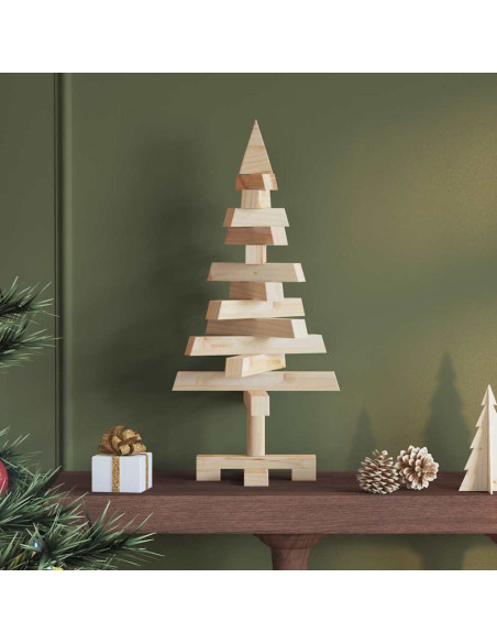 Alberi di Natale Naturale 60 cm Legno di pino massello