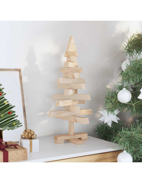 Alberi di Natale Naturale 60 cm Legno di pino massello