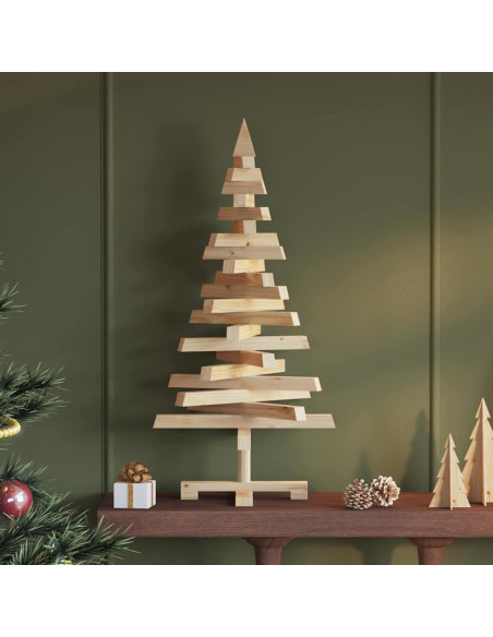 Alberi di Natale Naturale 90 cm Legno di pino massello