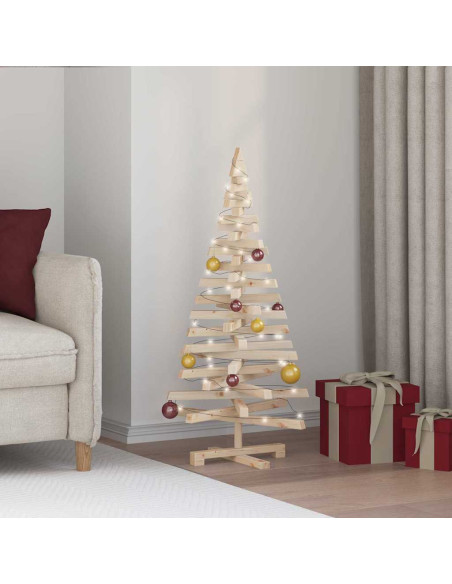 Alberi di Natale Naturale 120 cm Legno di pino massello