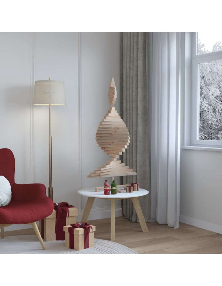 Alberi di Natale Naturale 120 cm Legno di pino massello