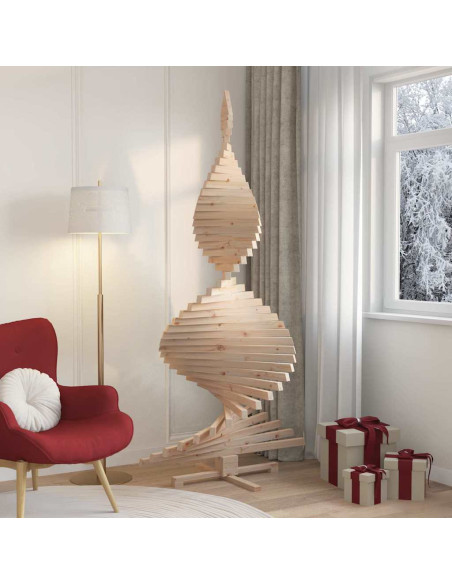 Alberi di Natale Naturale 210 cm Legno di pino massello