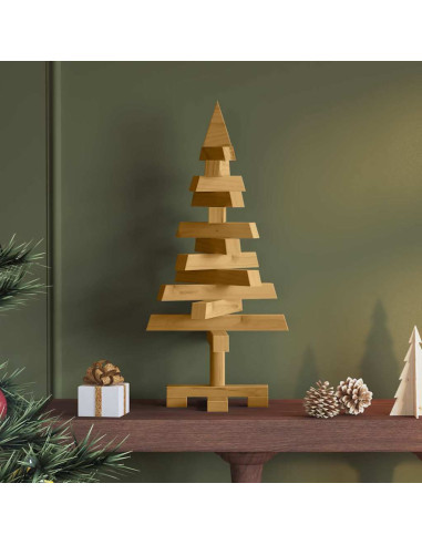 Alberi di Natale Marrone 60 cm Legno di pino massello