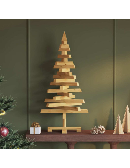 Alberi di Natale Marrone 90 cm Legno di pino massello