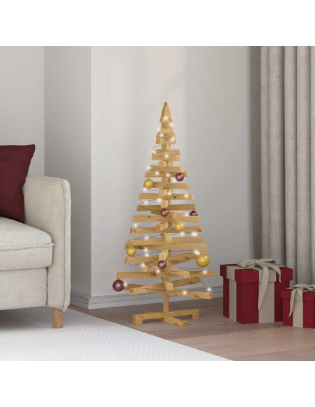 Alberi di Natale Marrone 120 cm Legno di pino massello