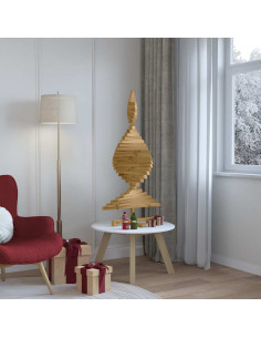 Alberi di Natale Marrone 120 cm Legno di pino massello 2