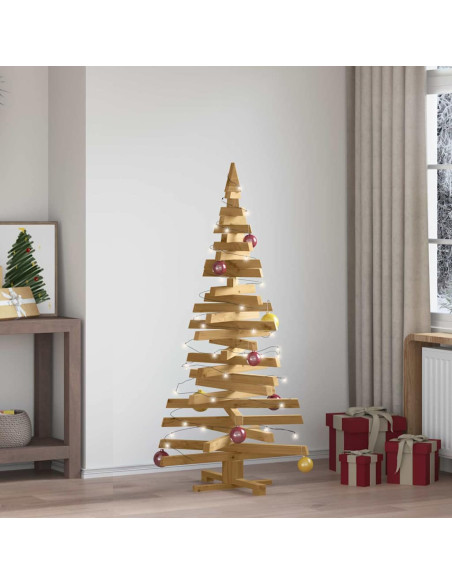 Alberi di Natale Marrone 150 cm Legno di pino massello