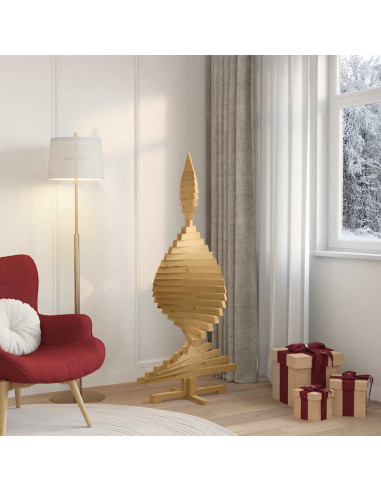 Alberi di Natale Marrone 150 cm Legno di pino massello