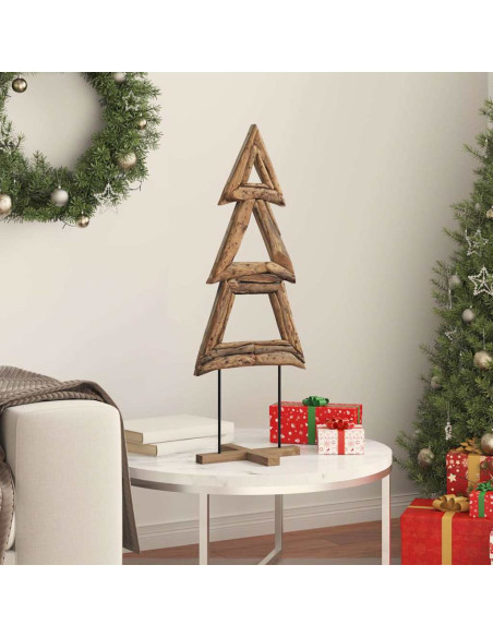 Albero di Natale Marrone 90 cm Legno massello di teak