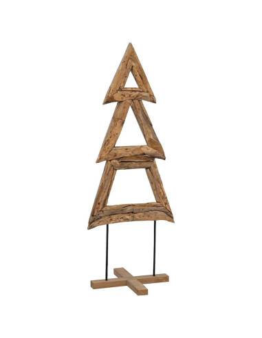 Albero di Natale Marrone 90 cm Legno massello di teak