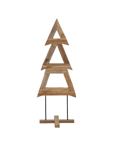 Albero di Natale Marrone 90 cm Legno massello di teak