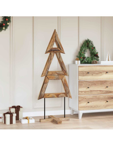 Albero di Natale Marrone 150 cm Legno massello di teak