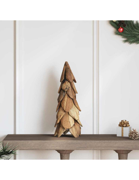 Albero di Natale Marrone 50 cm Legno massello di teak