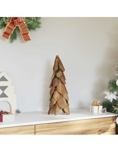 Albero di Natale Marrone 50 cm Legno massello di teak