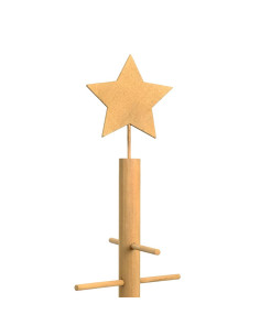 Albero di Natale in legno con supporto Marrone 75 cm Bambù 2