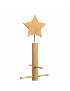 Albero di Natale in legno con supporto Marrone 125 cm Bambù 2