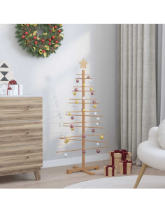 Albero di Natale in legno Marrone 125 cm Bambù 2