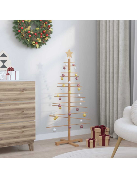 Albero di Natale in legno Marrone 125 cm Bambù