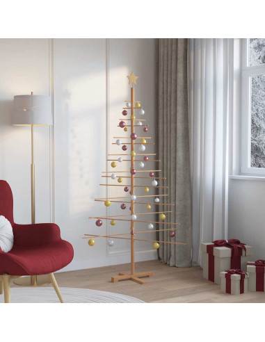 Albero di Natale in legno con supporto Marrone 180 cm Bambù