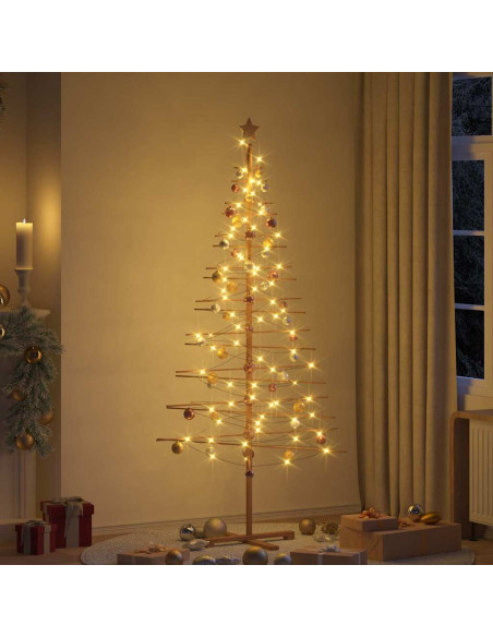 Albero di Natale in legno con supporto Marrone 210 cm Bambù