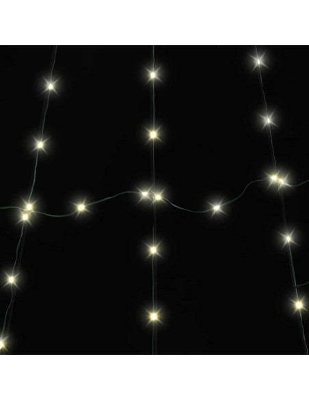 Albero di Natale LED con 112 LED Bianco caldo 511 cm Metallo