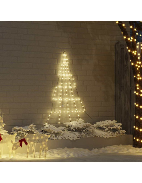 Albero di Natale LED con 112 LED Bianco caldo 511 cm Metallo