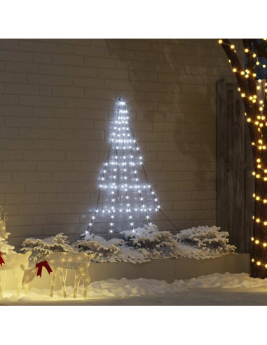 Albero di Natale LED con 112 LED Bianco freddo 511 cm Metallo