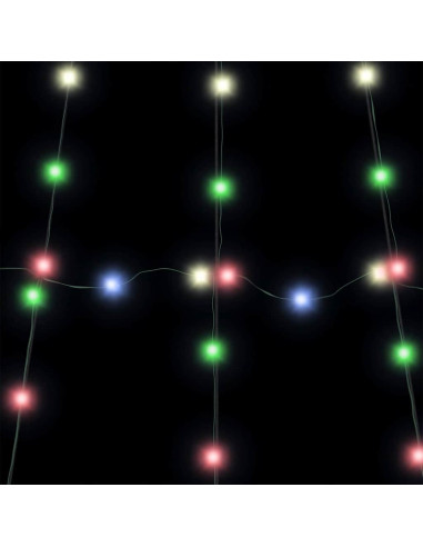 Albero di Natale LED con 112 LED Multicolore 511 cm Metallo