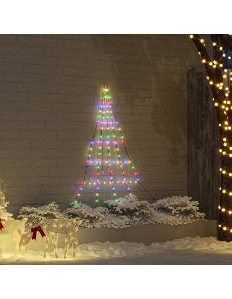 Albero di Natale LED con 112 LED Multicolore 511 cm Metallo