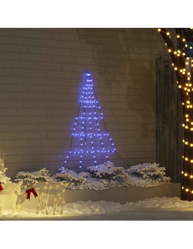 Albero di Natale LED con 112 LED Blu 511 cm Metallo