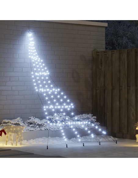 Albero di Natale LED con 168 LED Bianco freddo 511 cm Metallo