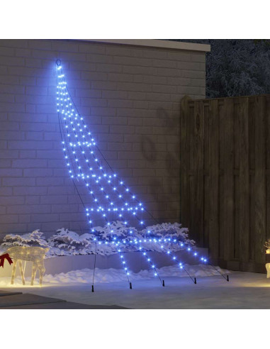 Albero di Natale LED con 168 LED Blu 511 cm Metallo