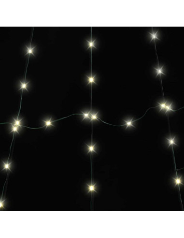 Albero di Natale LED con 276 LED Bianco caldo 511 cm Metallo