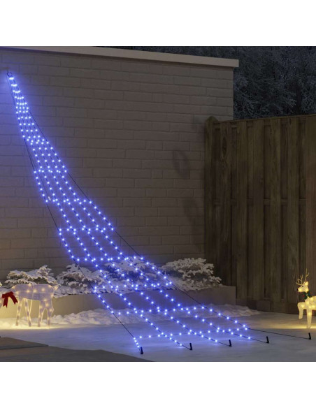 Albero di Natale LED con 276 LED Blu 511 cm Metallo